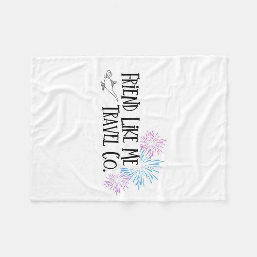 Vriend zoals ik Travel Co. Fleece Blanket (Voorkant (Horizontaal))