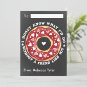 Vriend zoals jij Donut Classroom Valentijnsdag Feestdagenkaart (Staand voorkant)