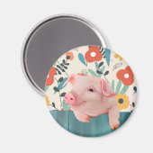 Vriendelijk Baby varken | Schattig baby dier Magneet (Voorkant / Achterkant)