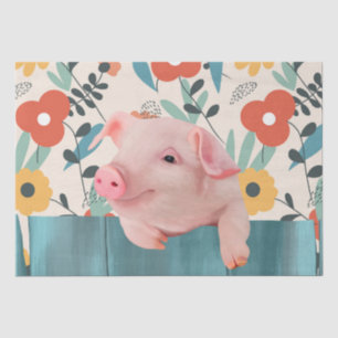 Vriendelijk Baby varken Schattig baby dier Tissuepapier