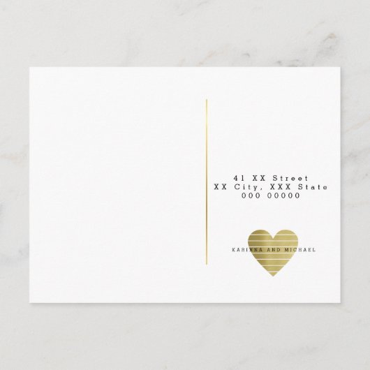 Vriendelijk beantwoorden bruiloft RSVP Wit Uitnodiging Briefkaart (Achterkant)