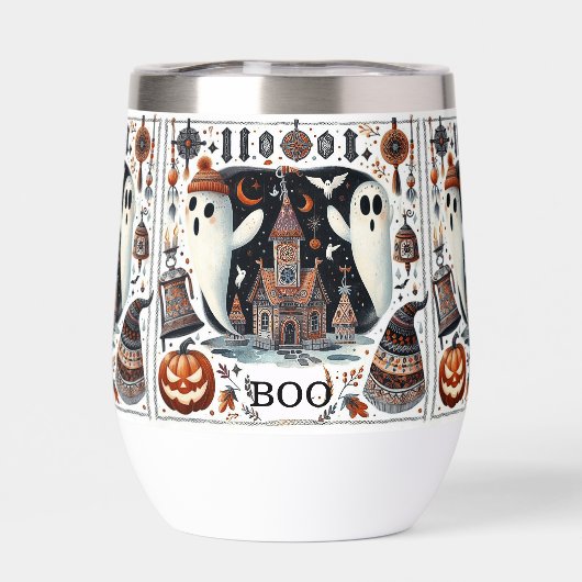 Vriendelijk Boek Halloween Ghost Modern Script Spo (Achterkant)
