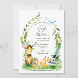 Vriendelijk bos Baby shower Kaart