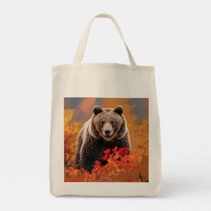 Vriendelijk bruin beer, gemeen bruin beer, superma tote bag