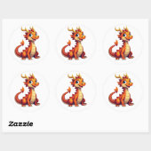 Vriendelijk Draken Karakter Sticker  (Vel)