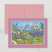 VRIENDELIJK EENVOUDIGERE DRAGON OP BUNNY TRAIL Cut Feestdagenkaart (Voorkant / Achterkant)