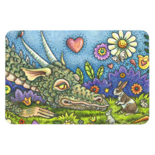 VRIENDELIJK EENVOUDIGERE DRAGON OP BUNNY TRAIL Cut Magneet