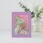 VRIENDELIJK EENVOUDIGERE EGG DRAGON, SNELHEID FEESTDAGENKAART (Staand voorkant)