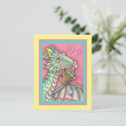 VRIENDELIJK EENVOUDIGERE EGG DRAGON, SNELHEID FEESTDAGENKAART (Staand voorkant)