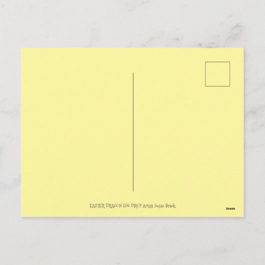 VRIENDELIJK EENVOUDIGERE EGG DRAGON, SNELHEID FEESTDAGENKAART (Achterkant)