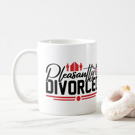 Vriendelijk Gescheiden Grappig Scheiding Feest Koffiemok (Met donut)
