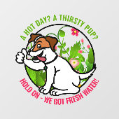 Vriendelijk Gezellige Warme Dag Fris Water Raam St Raamsticker (Vel)