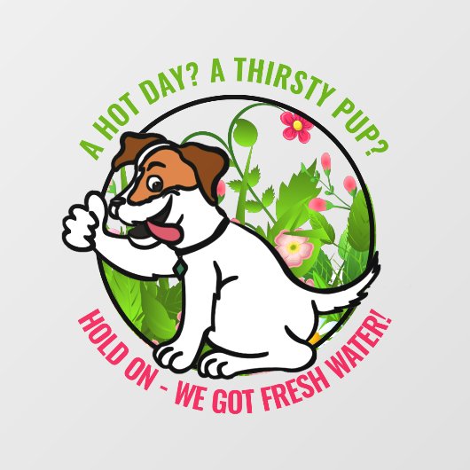 Vriendelijk Gezellige Warme Dag Fris Water Raam St Raamsticker (Vel)