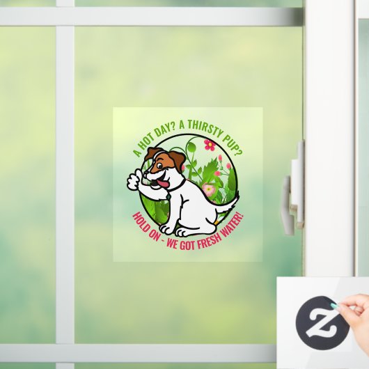 Vriendelijk Gezellige Warme Dag Fris Water Raam St Raamsticker (Huis)