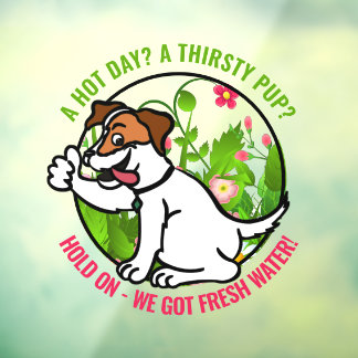 Vriendelijk Gezellige Warme Dag Fris Water Raam St Raamsticker