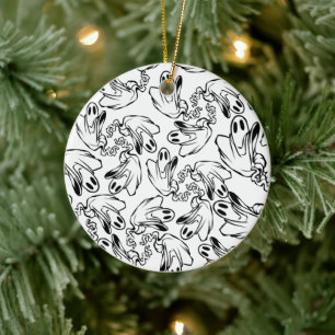 Vriendelijk Ghost die je weg drijft! Keramisch Ornament