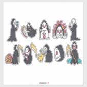 VRIENDELIJK GRIM REAPER CHARACTER SET STICKER (Vel)