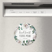 Vriendelijk hart Fierce Mind Waterverf Bloemenmagn Magneet (Insitu (Vaatwasser))