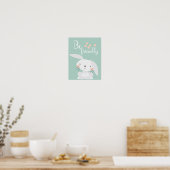 Vriendelijk konijn kinderkamer poster (Keuken)