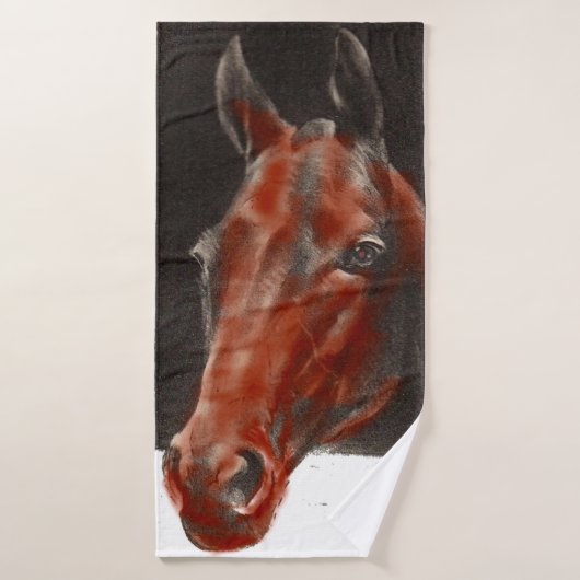 vriendelijk paard bad handdoek (Badhanddoek)