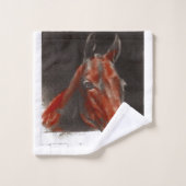 vriendelijk paard bad handdoek (Wasdoekje)