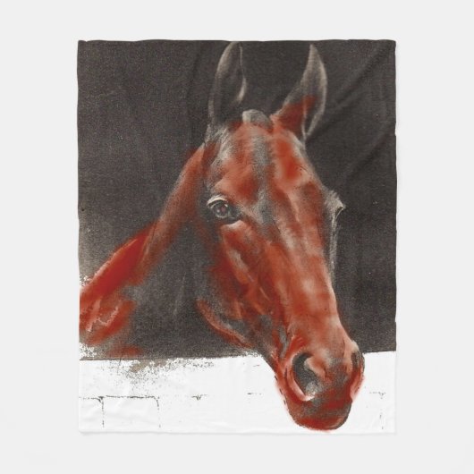 vriendelijk paard fleece deken (Voorkant)