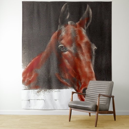 vriendelijk paard wandkleed (In situ)