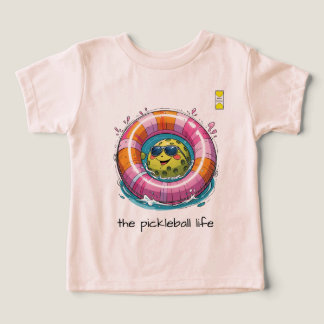 Vriendelijk Pickleball-hartenlogo met leuk karakte
