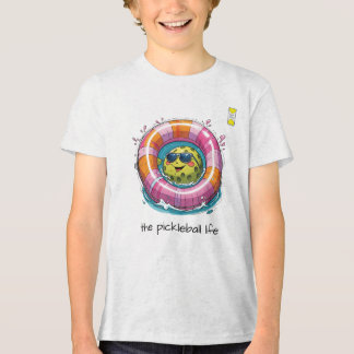 Vriendelijk Pickleball-hartenlogo met leuk karakte Tri-Blend Shirt