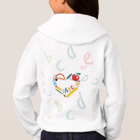 Vriendelijk potlood terug naar school ontwerp. (Achterkant)