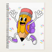 Vriendelijk potlood terug naar school ontwerp. planner (Voorkant)