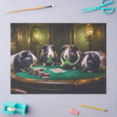 Vriendelijk spel, cavia's spelen poker tissuepapier (Craft)