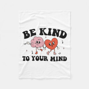 Vriendelijk voor je geest Groovy Retro Mental Heal Fleece Deken