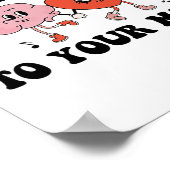 Vriendelijk voor je geest Groovy Retro Mental Heal Poster (Hoek)