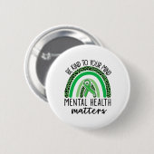 Vriendelijk voor je geest Leopard Rainbow Mental H Ronde Button 5,7 Cm (Voorkant /achterkant)