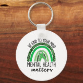 Vriendelijk voor je geest Leopard Rainbow Mental H Sleutelhanger (Voorkant)
