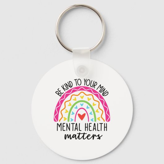 Vriendelijk voor je geest Leopard Rainbow Mental H Sleutelhanger (Voorkant)