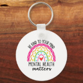 Vriendelijk voor je geest Leopard Rainbow Mental H Sleutelhanger (Voorkant)
