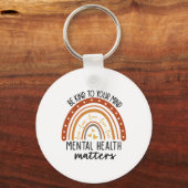 Vriendelijk voor je geest Leopard Rainbow Mental H Sleutelhanger (Voorkant)