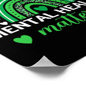 Vriendelijk voor je geest Mental Health Awareness  Poster (Hoek)