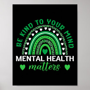 Vriendelijk voor je geest Mental Health Awareness  Poster