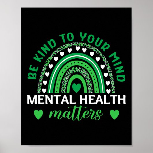 Vriendelijk voor je geest Mental Health Awareness  Poster (Voorkant)