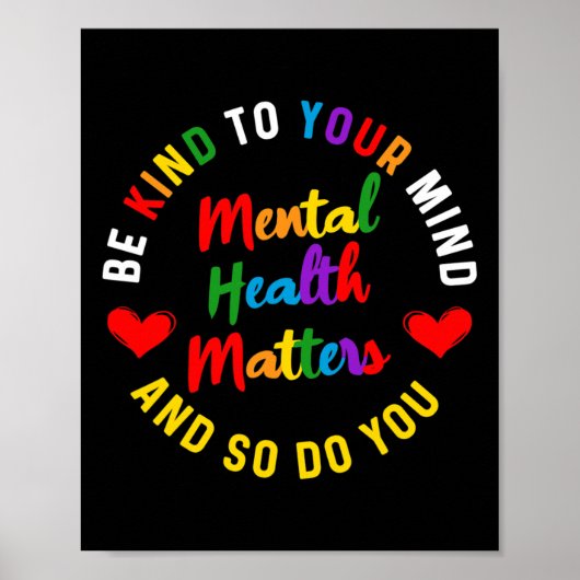 Vriendelijk voor je geest mentale gezondheidsbewus poster (Voorkant)
