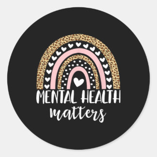 Vriendelijk voor je geest regenboog geestelijke ge ronde sticker