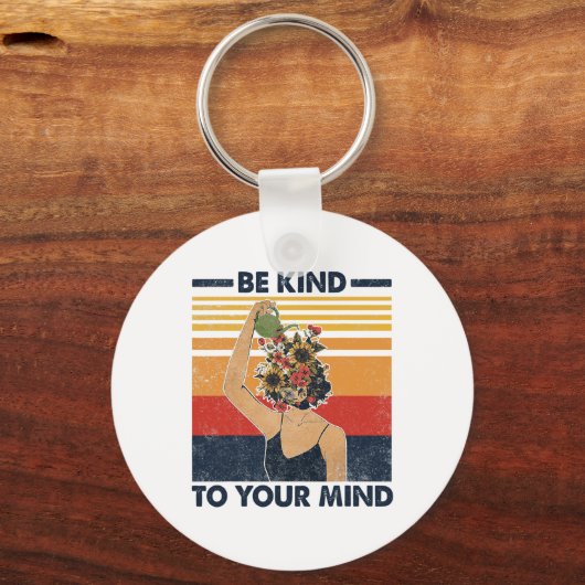 Vriendelijk voor je geest voor mentale gezondheids sleutelhanger (Voorkant)