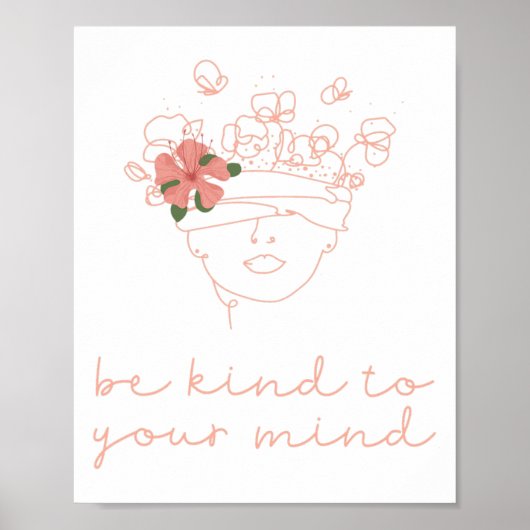 Vriendelijk voor je geestelijke gezondheid Problem Poster (Voorkant)