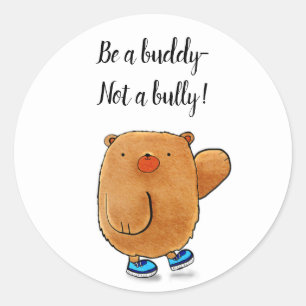 Vriendelijk Wees een Buddy Beer Ronde Sticker