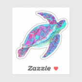 Vriendelijk Zee Turtle Honu Onder het Zee Sticker (Vel)