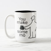 vriendelijk zijn, terugspoelen tweekleurige koffiemok (Links)