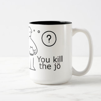 vriendelijk zijn, terugspoelen tweekleurige koffiemok